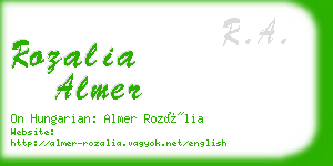 rozalia almer business card